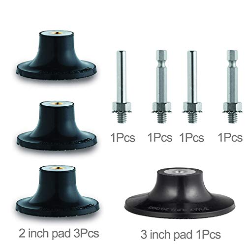 Tshya Quick Change Disc Pad Holder, 4 Pack Roll Lock Disc Holder, with 1/4" Shanks for Die Grinder Accessories - Thumbnail 3