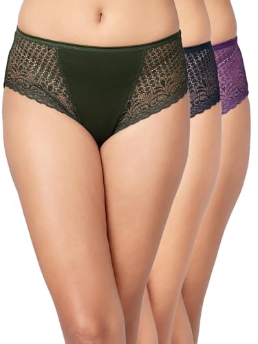 Culotte hipster en coton lot de 3 Clovia avec dentelle pour femme