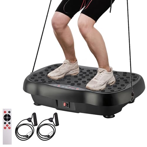 Bigzzia Smart Vibration Plate for Weight Loss – 9800Hz High Frequency Exercise Platform with Wireless Remote, Magnetic Acupressure & Adjustable Modes
