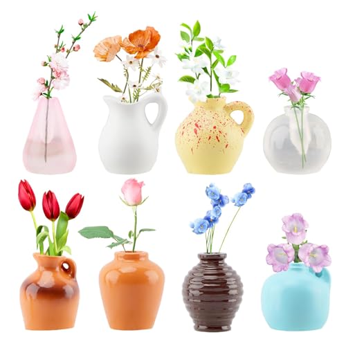 Imanes decorativos mini jarrón, 8 piezas