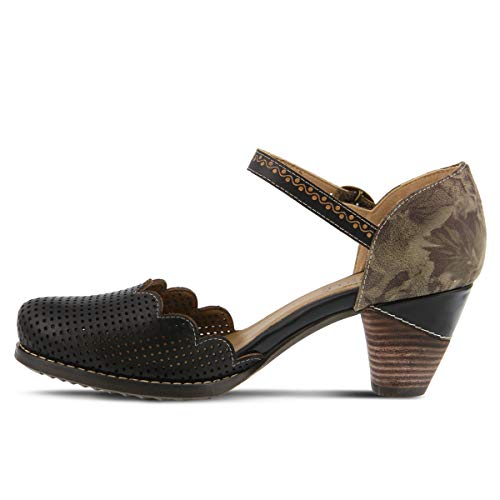 L'Artiste Parchelle Women's Hand Painted Leather D'Orsay Shoes with Strap2