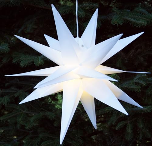 GURU SHOP 3D Außenstern Kaspar, Weihnachtsstern, Faltstern mit 18...