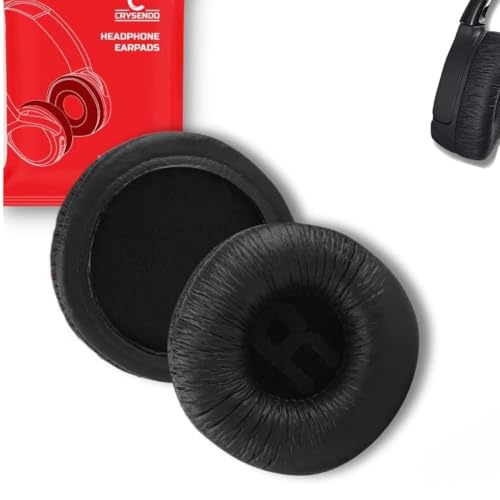 Image of Crysendo 70mm Frog Leather Cushion | Compatible with Sony WH CH500 |Sony WH CH510 Ear Cushion | 1.5cm Thick Replacement Headphone Ear Pads Frog Leather & Memory Foam Earpad (Black)