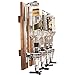 Gesonlinka 4-Bottle Wall Mounted Liquor Dispenser, Wooden Wall Shelf for Home Bar, Glass Drink Dispenser for Parties