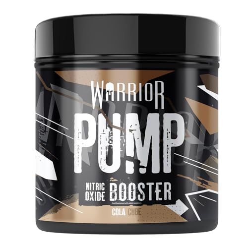 Warrior Pump Pre-Workout Pulver 225 g (Cola-Würfel) – Stickoxid Booster & Energie-Formel ohne Stimulanzien, koffeinfrei – Citrullinmalat & zyklisches Dextrin für Muskelkraft & Fokus