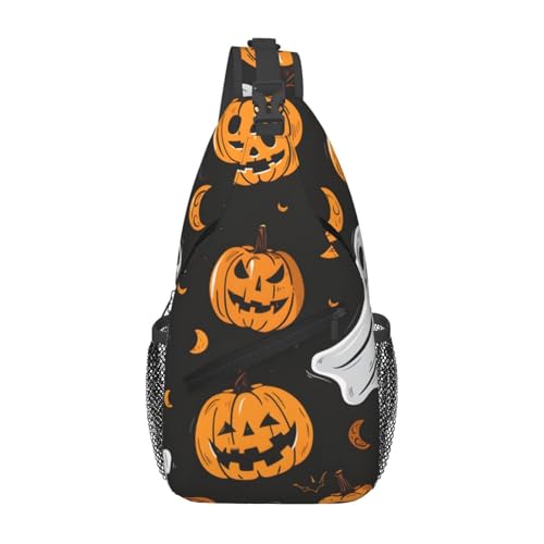 Bolso bandolera ligero unisex Halloween Pumpkin Ghost