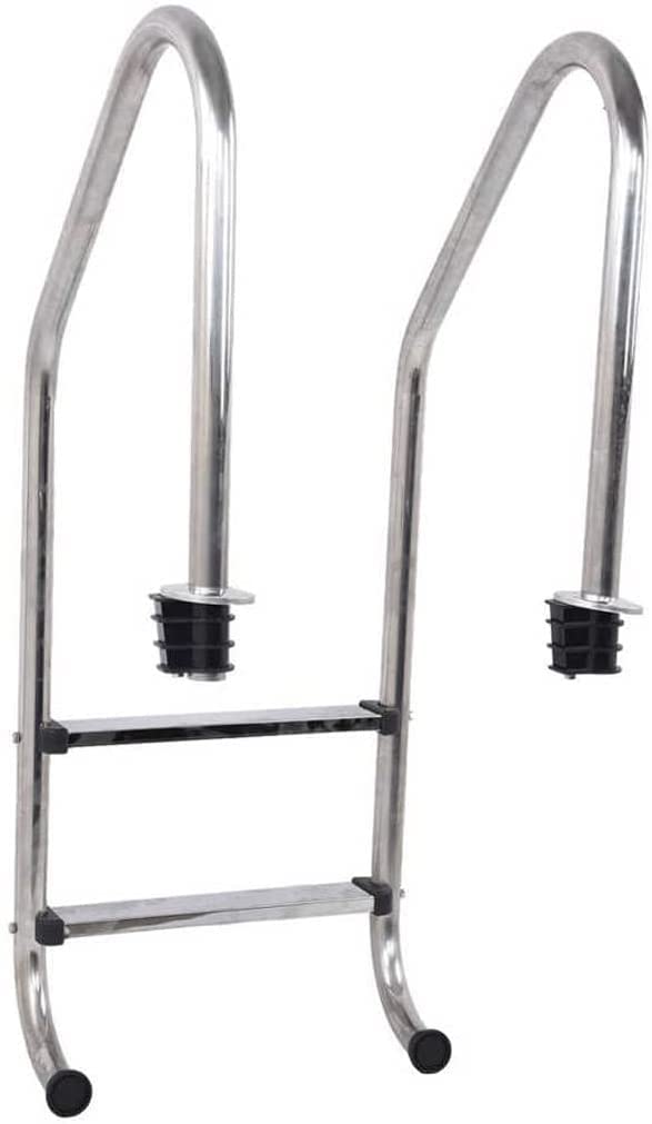 Ladders,Pontoon Boat Ladder Stainless Steel Swimming Pool Ladder with Pedal Heavy Duty Boarding Telescoping Ladder for Yacht Marine Boat