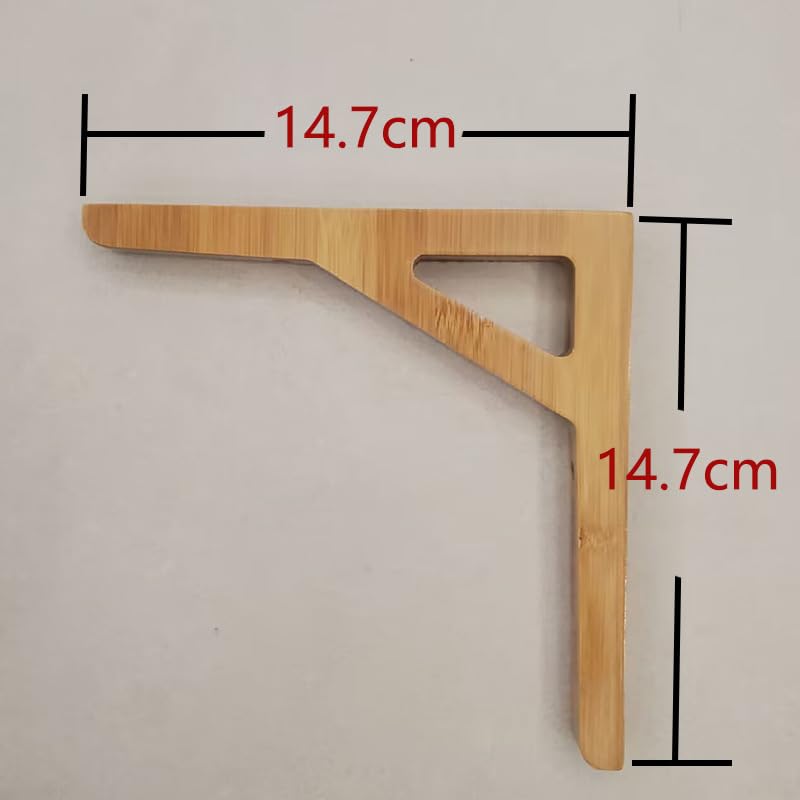 Staffe triangolari in legno resistenti, 2 pezzi, supporti per mensole galleggianti da parete, staffe ad angolo retto verniciate con accessori per una decorazione elegante della casa