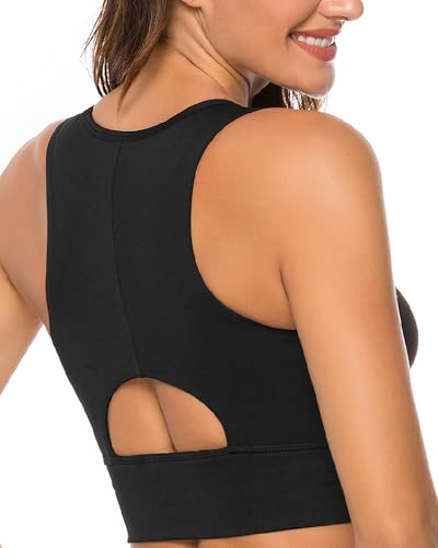 nine bull Sports Bras for Women High Impact Sports Bra - Removable Padded Yoga Racerback Bra Workout Crop Tops