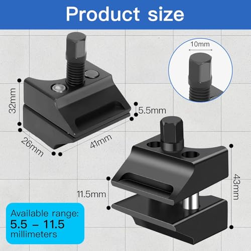 Dwitkul Federbein Spreizer Werkzeug mit Geteilter Nabe, Achsschenkel Spreizer Universal, Doppelseitiges Stahl inkl Schlüssel, Traggelenke Stoßdämpfer Werkzeug, Spreizwerkzeug für VW, KFZ und Auto