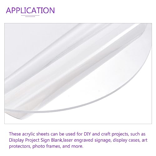 Image of DMiotech 15 inch Diameter 3mm Thick Acrylic Sheet Circle Round Disc PMMA Acrylic Board for Craft DIY Display Project Sign Blank Clear
