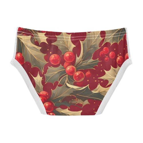 KLL Christmas Holly Berries Toddler Boys' Comfort Underwear Briefs Cute Children Panties2