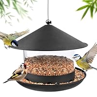 Mangeoire Oiseaux Exterieur,1.8L Grande Capacité Voliere Oiseaux Exterieur pour Oiseaux Sauvages Résistant aux Intempéries,Imperméable pour Petits Sauvages en Jardin Parc