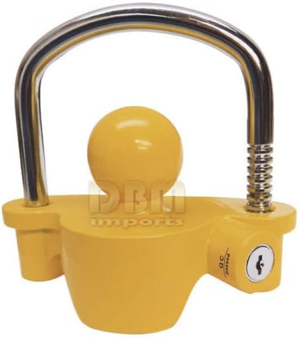 Trailer Coupler Lock Boat Marine RV Tractor Hitch Theft Protection 2 Keys Lock