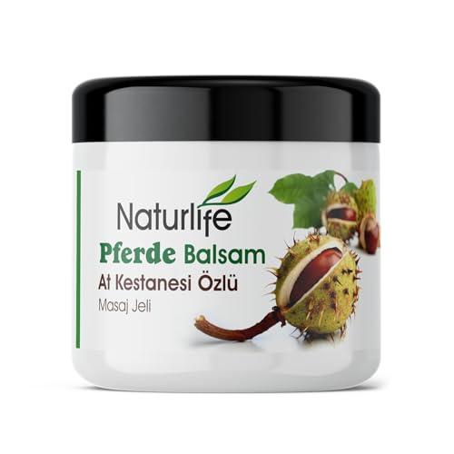 NATURLIFE Bálsamo de caballo con extracto de castaño de indias, gel de masaje para aliviar el dolor y aliviar la tensión, 500 g
