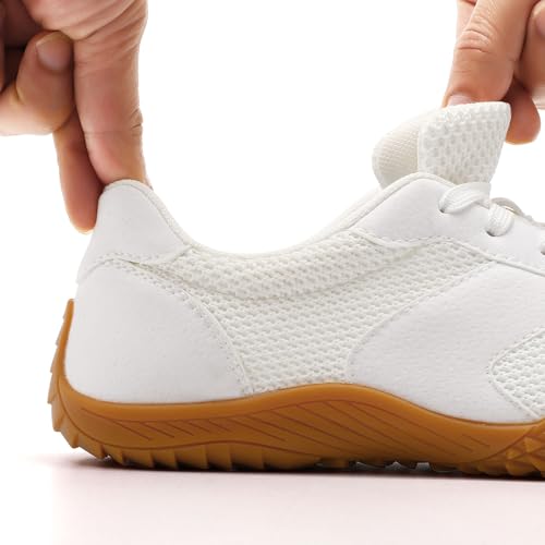 Image of Men's Barefoot Shoes Slip On Walking Tennis Sneakers for Men Zero Drop Sole Minimalist Running Shoe Lightweight Gym Workout Casual Fitness White C US 11