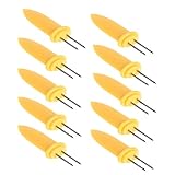 Feamos 10Pcs Corn on the Cob Holders Stainless Steel Skewers Sticks BBQ Cooking Tool