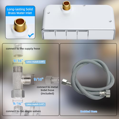Hibbent Bidet Attachment for Toilet, Dual Nozzle for Frontal & Rear Wash - image 7