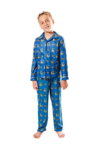 Image of Ultra Game Youth NBA Official 2-Piece Super Soft Button Down Pajamas Set