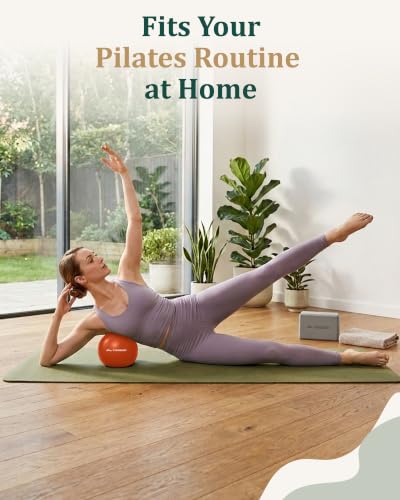 Image of Trideer 9 Inch Pilates Ball with Inflation Straw, Small Exercise Yoga Ball