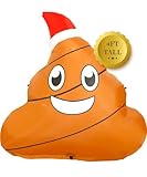Holidayana 4 ft Inflatable Christmas Poop Outdoor Decoration, Christmas Inflatables Decorations with LED Lights, Fan, and Stakes