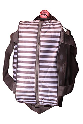Image of Diaper Bag /Mother Backpack for Travel with Diaper Changing Mat (Polka Brown)