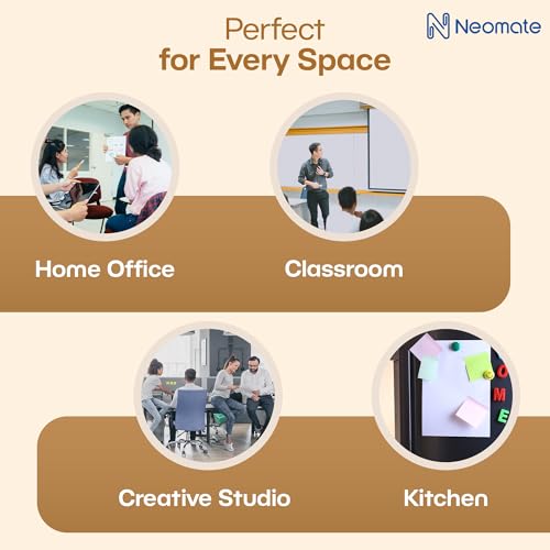 Image of Vinyl Magnetic Whiteboard Planner Sheet | 23X30 Cm, Landscape | Flexible Dry Erase Writing Film for Fridge, Office, Or Metal Wardrobe | Includes Marker Pen