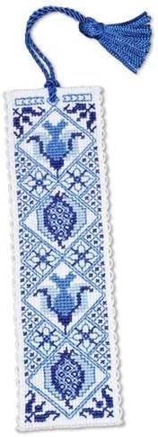 Textile Heritage Delft Blue Bookmark Cross Stitch Kit