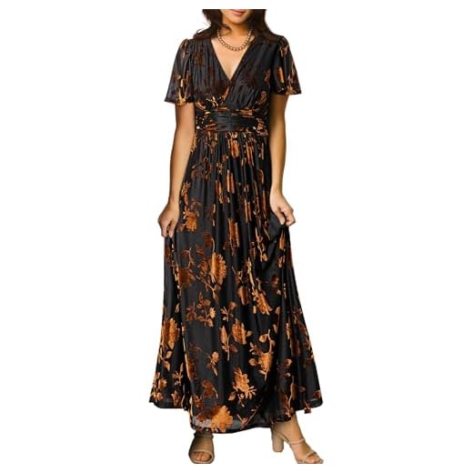 Simplee Women's Fall Velvet Maxi Dress