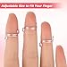 Guduling 10 Pcs Nail Ring,Rose Gold Nail Rings for Women,Reusable Fingernail Rings,Detachable Nails Art Tools,Fingernail Decoration Accessories for Women and Girls(Rose Gold)