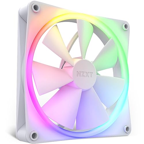 Image of NZXT F140 RGB Fan - Advanced Lighting Customization, Single (Controller Required, Not Included) - 140mm, 14 x 14 x 2.6 cm, White