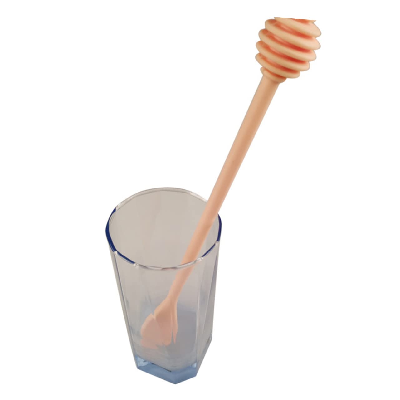 VANZACK Long Handle Silicone Covered Nylon Honey Stirring Spoon Kitchen Supplies Random Color