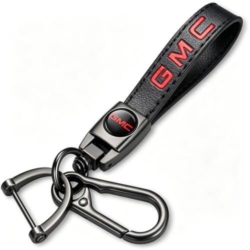 Image of YUIQIEUY Genuine Leather Car Keychain Key Chains Ring Accessories for Man and Woman Family Present Black