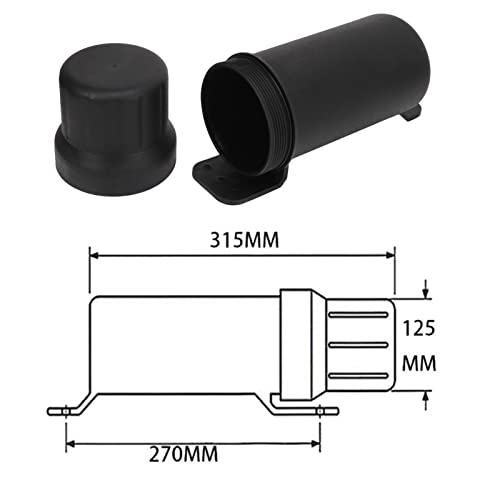 Image of Asixxsix Motorcycle Tool Tube, 125mm Motorcycle Universal Off Road Tool Tube, Storage Box Holder Manual Canister with 4 Rolling Tapes for Off Road Motorcycles, ATV, UTV, Trucks