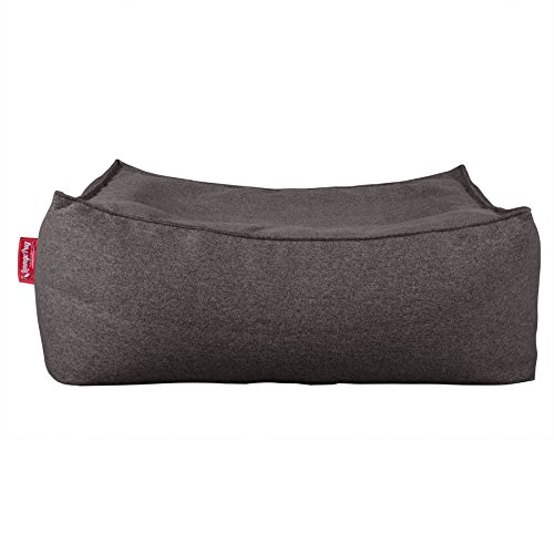 Preisvergleich Produktbild Lounge Pug®, Groß Fußhocker Pouf, Interalli Wolle Grau