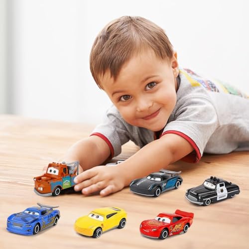 Image of SPITEN Mini Metal Die Cast Car Set of 6 Toy Vehicle Play Set Free Wheel High Speed Unbreakable Car, Small Racing Car for Exciting Playtime Adventures, Movie Vehicles Car for Kids
