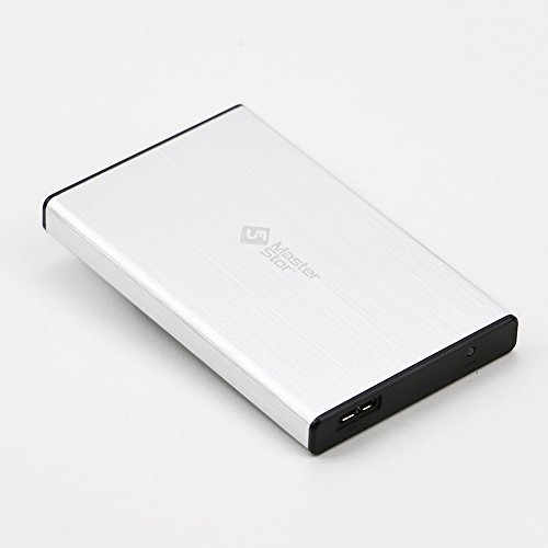 MasterStor One Touch Backup Drive Externo USB 3.0 de 2.5 Pulgadas SATA súper rápida Unidad de Disco Duro portátil Disco Duro Disco Duro portátil Externo (MasterStor 2 años de garantía) Plata (80GB)