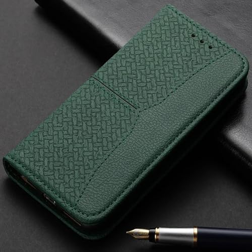 Étui en cuir iPhone 12 Pro Max vert pour protéger l'appareil photo des rayures