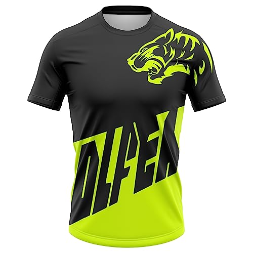 Ropa de Ciclismo MTB, Traje Ciclismo Hombre,Maillots de Ciclismo Verano, Maillot Ciclismo Hombre Verano Maillot Bicicleta Montaña Bike MTB Camiseta (M,Verde C)