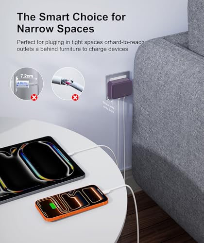 Image of Fast Charger Block, GaN 6 Port USB C Charging Station Hub Cube, 100W Multiport Type C Wall Charger Power Strip Plug with PD 3.0+QC for iPhone 16 15 14 13 12 1 Pro Max XR XS 8 7, Samsung, iPad, Table