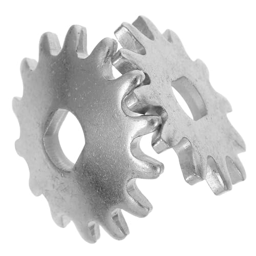 Veemoon Universal Car Jack Repair Parts Set of 2 Metal Gear Wheels Handles for Automotive Jacks Silver 51mm