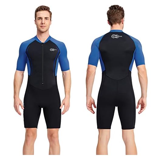 AONYIYI Lycra Neoprenanzug Damen Herren Kurz Neopren Shorty Reißverschluss Vorne