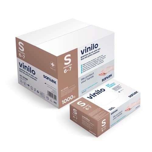 Blue Vinyl Glove without Powder S 100 Units