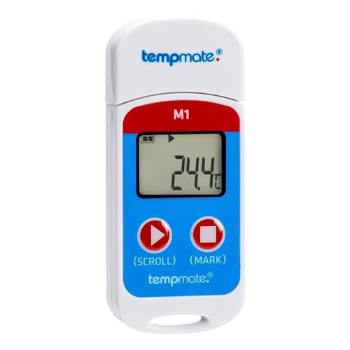(Pack of 1) Thermal Mapping Area Mapping Digital Reusable Temperature Data Logger (-30°C to 70°C) for Food Industry Along with Factory Calibration Certificate Model: Tempmate M1