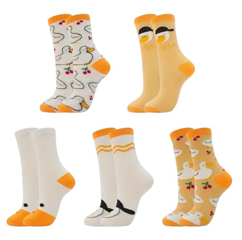 5 Pairs of Duck/Goose Socks in a box. UK Adult Size 4-7. Duck Gift/Goose Gift