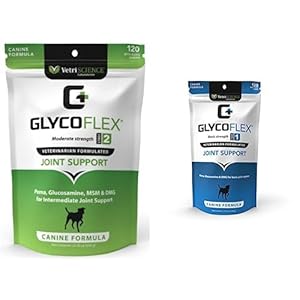 VetriScience Glycoflex 2 & GlycoFlex 1 Value Bundle, Hip and Joint Supplement for Active Dogs, 120 Count (Pack of 2)