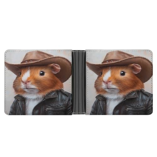 Capybara Bifold Wallet PU Leather Front Pocket Slim Bussiness Card Holder Wallet Gift for Men