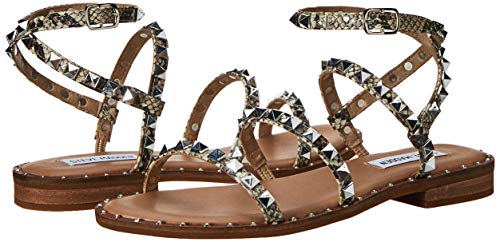 Steve Madden Women's Travel Flat Sandal, Snake, 9.5 #TOP6
