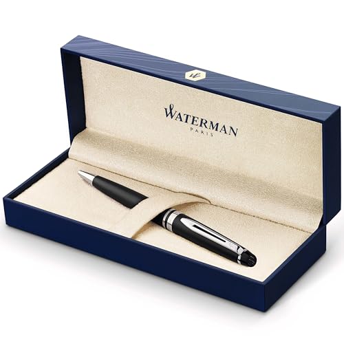 Waterman Expert Ballpoint Pen, Matt Black Chrome Trim...