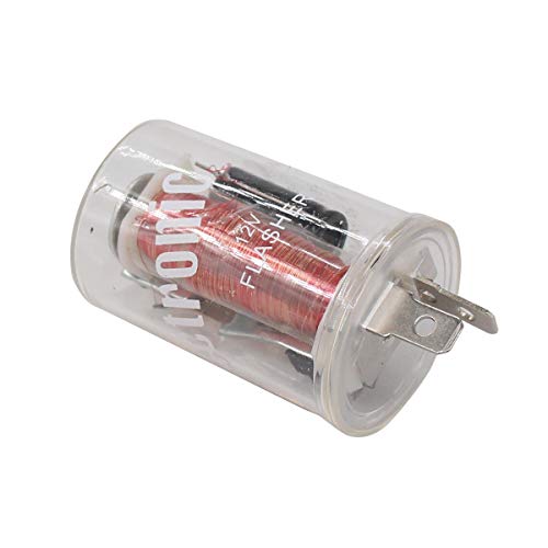 XtremeAmazing Round 20A 2PIN 12V Heavy Duty LED Electronic No Load Fixed Turn Signal Flasher Relay (Upgraded)